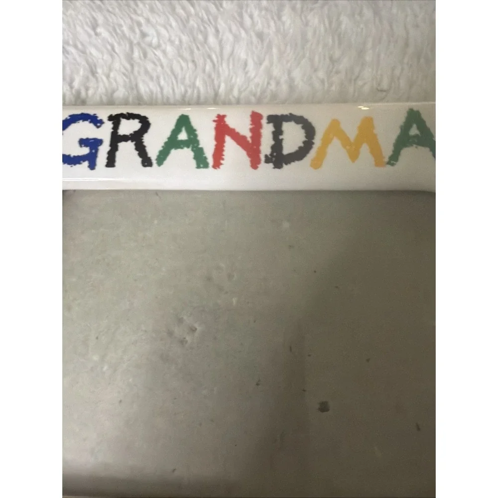Vintage I Love My Grandma Ceramic Picture Frame 4x6